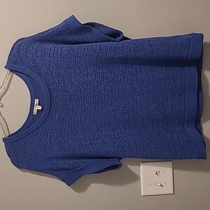 Beautiful Blue Short Sleeved Sweater